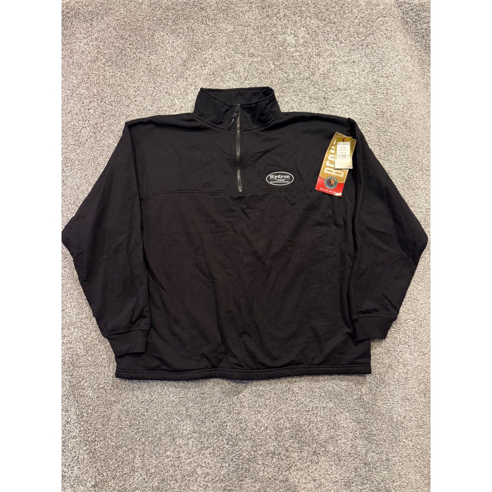 Berne Pullover Mens 2XL Black Hydron Module SP250BK Quarter Zip Workwear NWT *